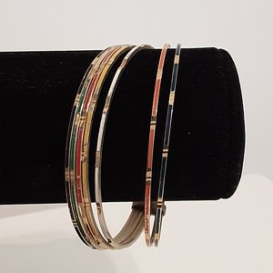 7 Thin Stacked Bangle Bracelets Vintage Set Boho Bohemian Gypsy Festival Casual